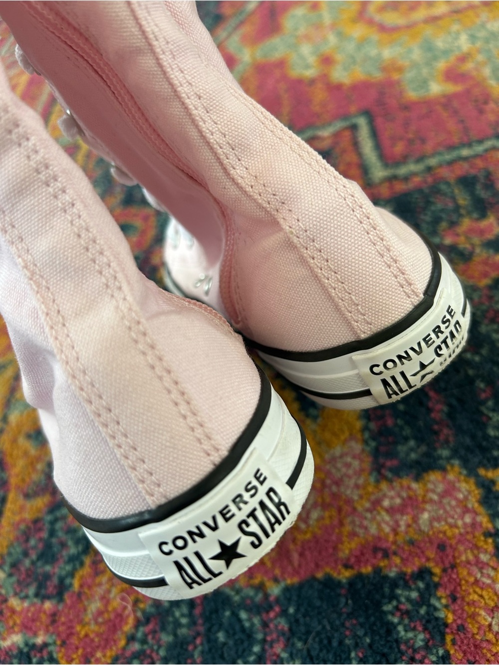 Converse | Youth Pink High Top All Star Canvas XX Side Zip Calf High Sneakers 3 - Picture 11 of 15
